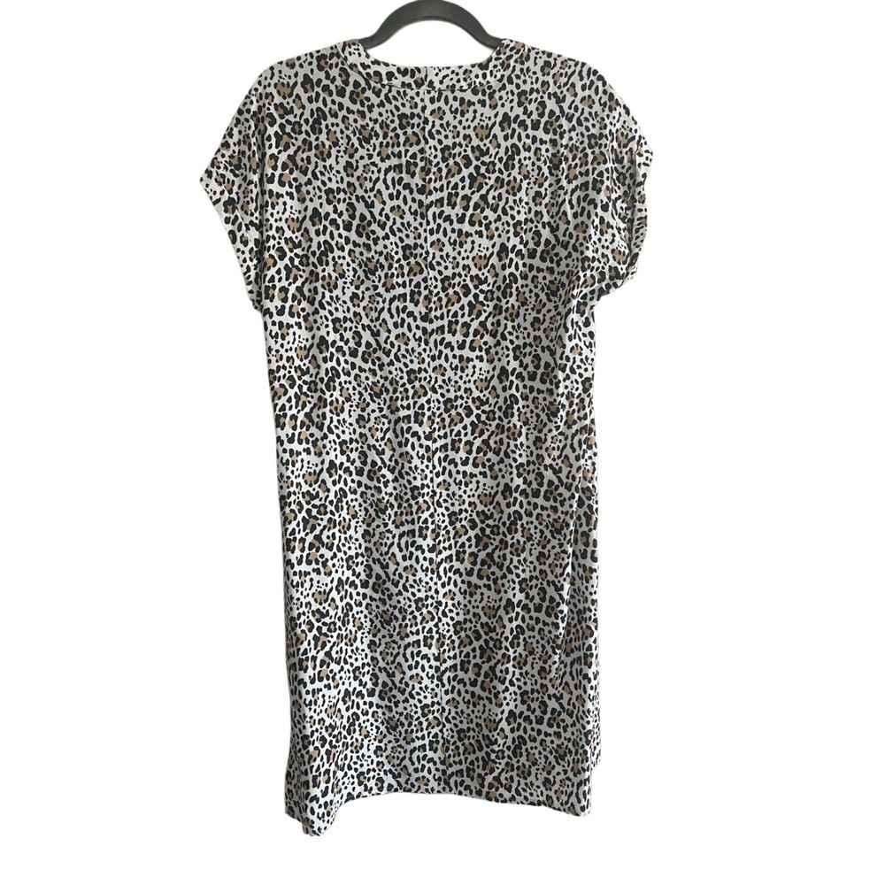 Gap V-Neck Dolman Sleeve Leopard Print Dress Size Small Tall - Picture 4 of 9